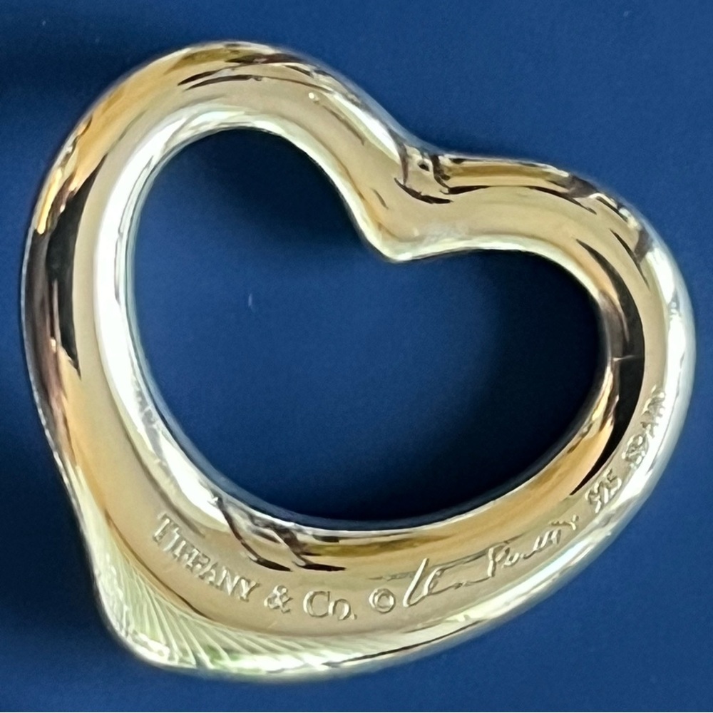 Tiffany & Co. Sterling Silver Heart Pendant x3 with 18 inch Cable Chain Necklace - Picture 8 of 10